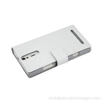 Waterproof Wallet Style Sony Xperia Leather Case , Genuine